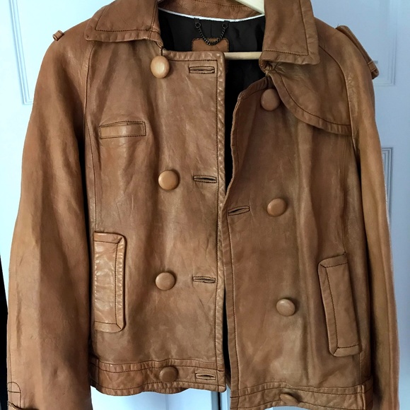 Banana Republic Golden Brown Leather Jacket - Picture 6 of 8